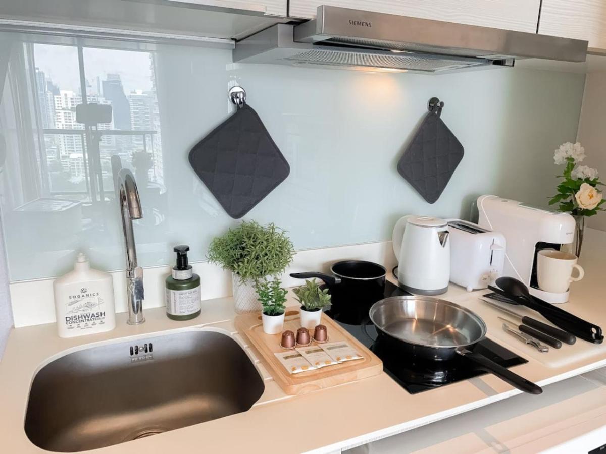Stylish Modern 1br - Bts Phrom Phong - Ultra Fast Wifi Pangsapuri Bangkok